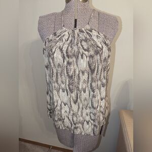 Joie Gray and Cream Snake Print Camisole
